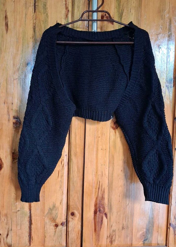Black Knit Bolero Shrug