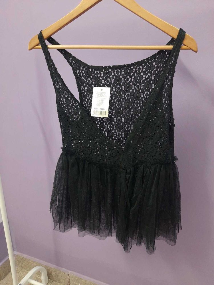 Black Net Top