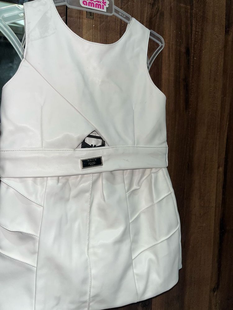 White Dress Skirt Nd Top