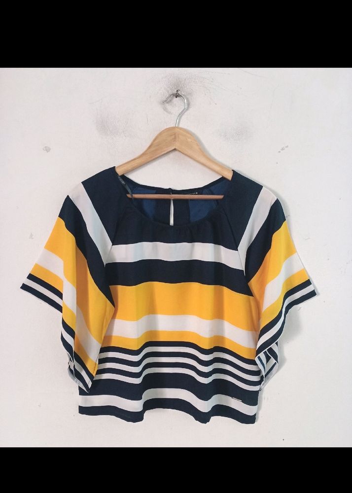 Striped Flared Sleeves Top