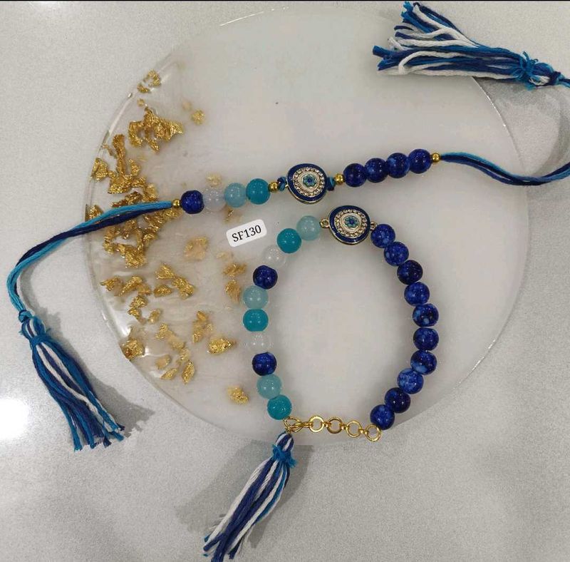 Evil Eye Bracelet Rakhi Pair