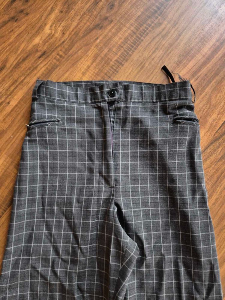 check straight pants