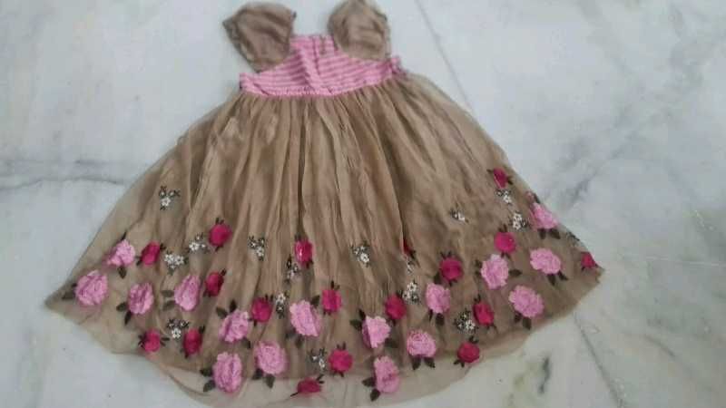 Imported Frock With Full Embroidery Border