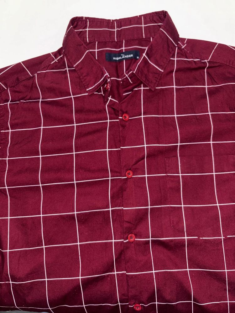 Highlander Maroon Checked Shirt OG
