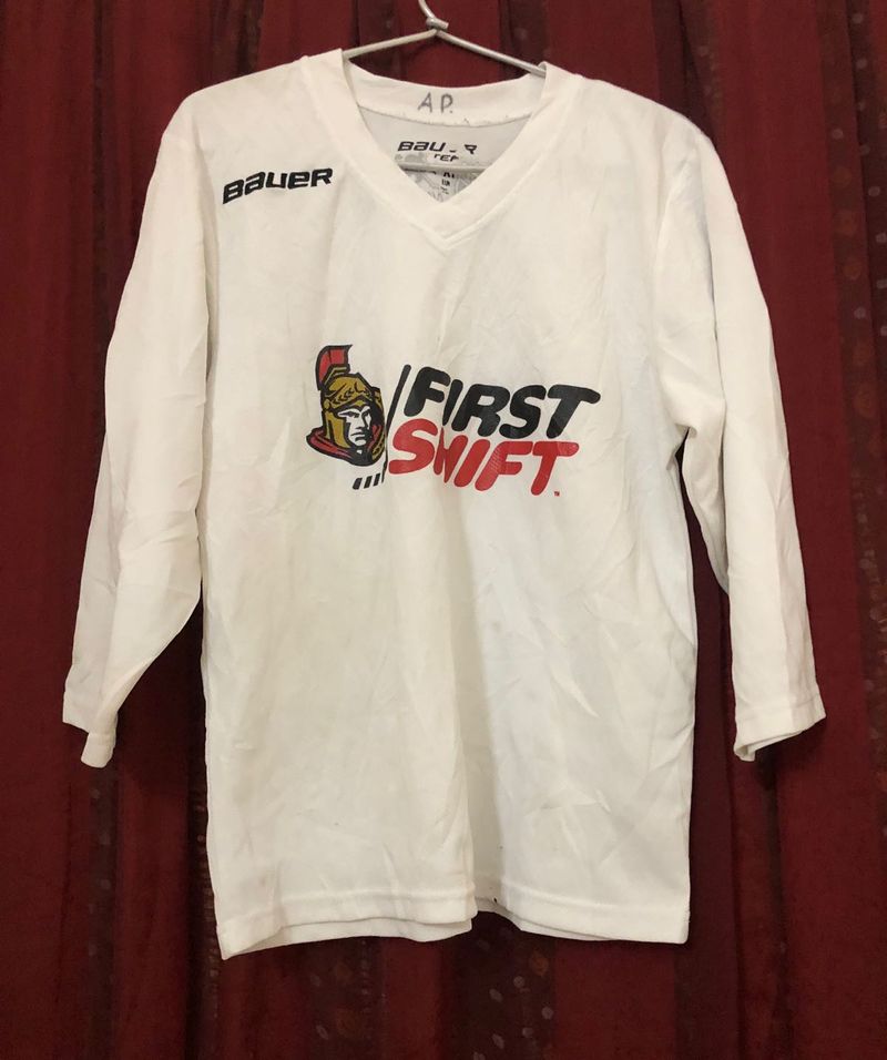 Bauer White Long Sleeve Jersey