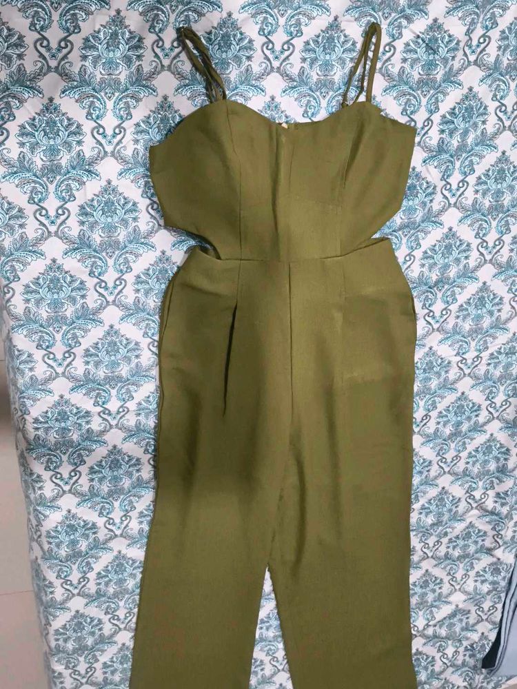 Olive Cutout Jumpsuit