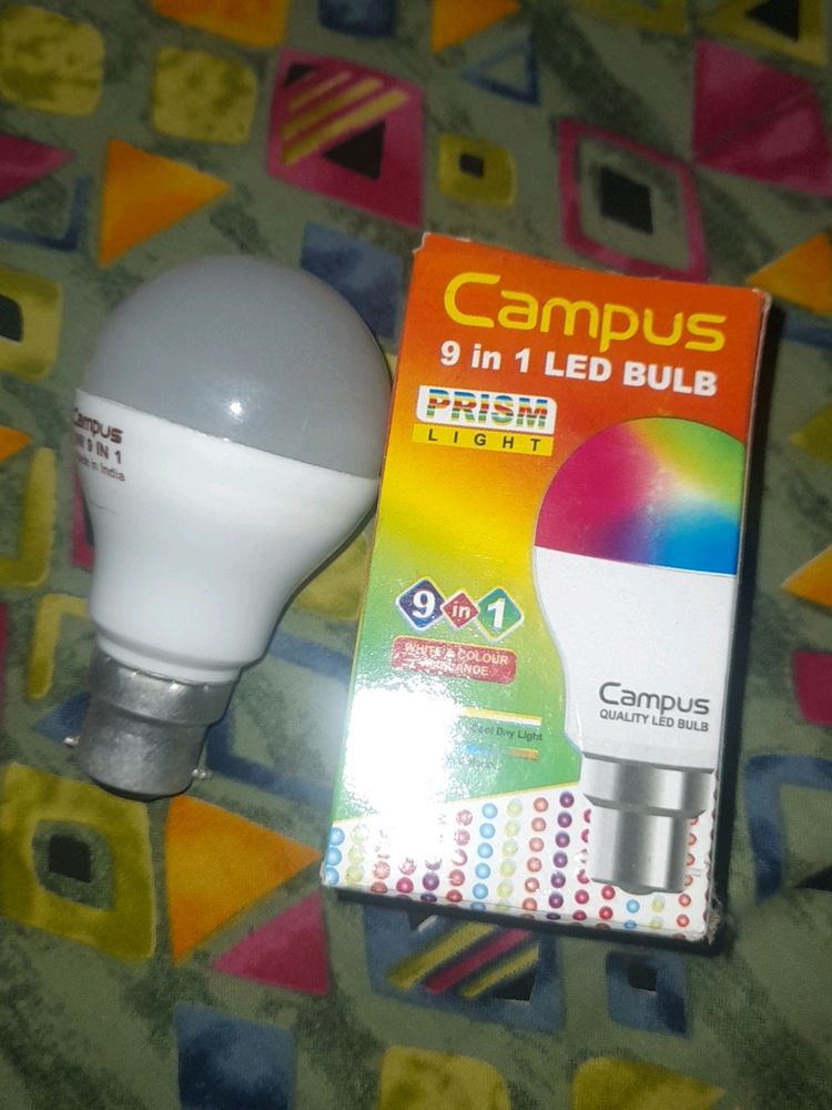 LED BULB Campus Brand New 9W. 9 Colour In One Bulb RGB Bulb