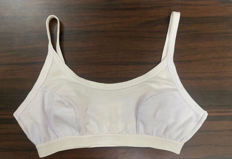White Cotton Comfort Bra