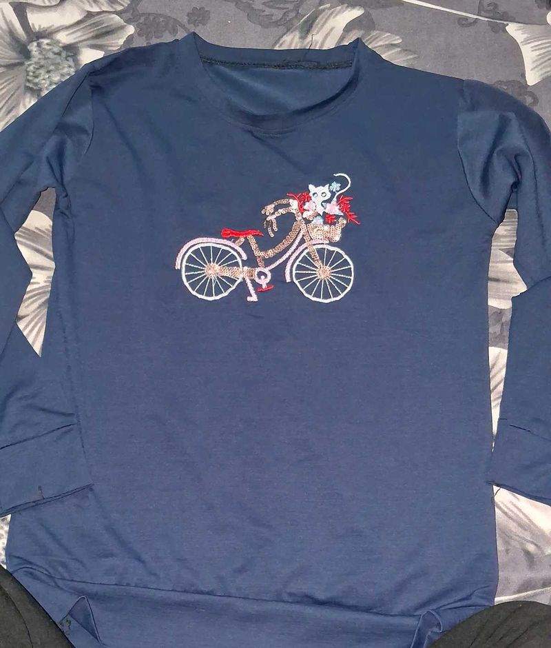 Cute Bicycle Graphic Top