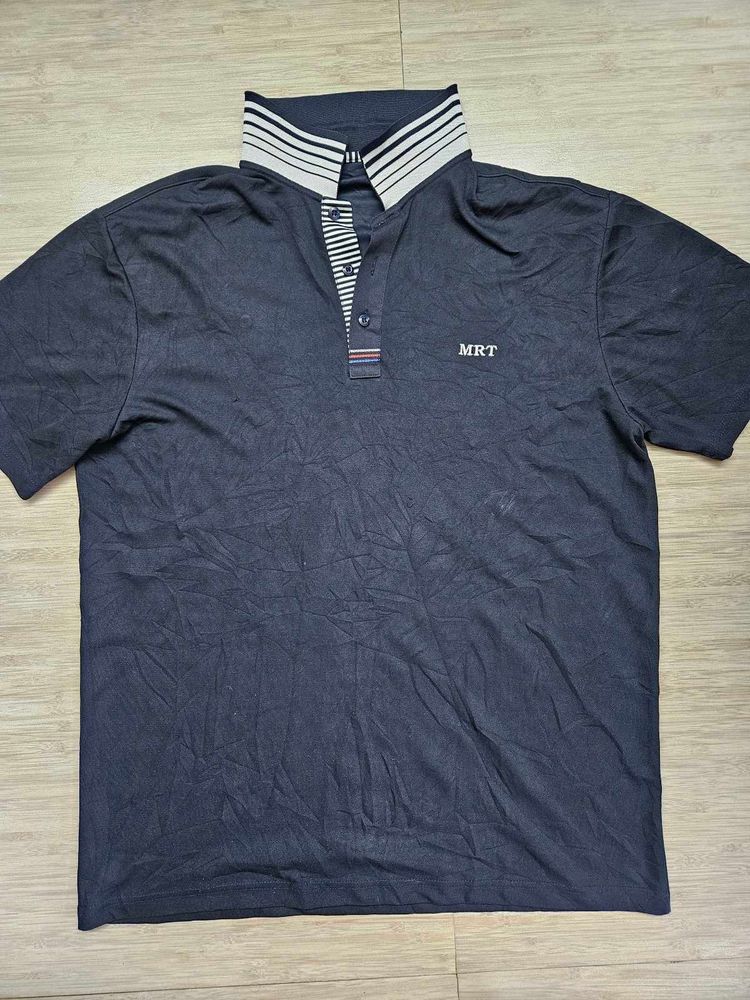 MRT Black Imported Polo T-shirt