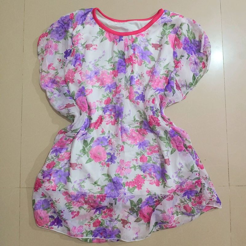Floral Boxy/Butterfly Top