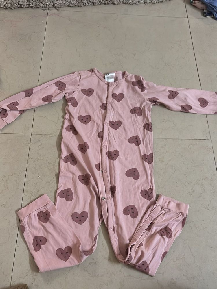Cute Heart Print Onesie