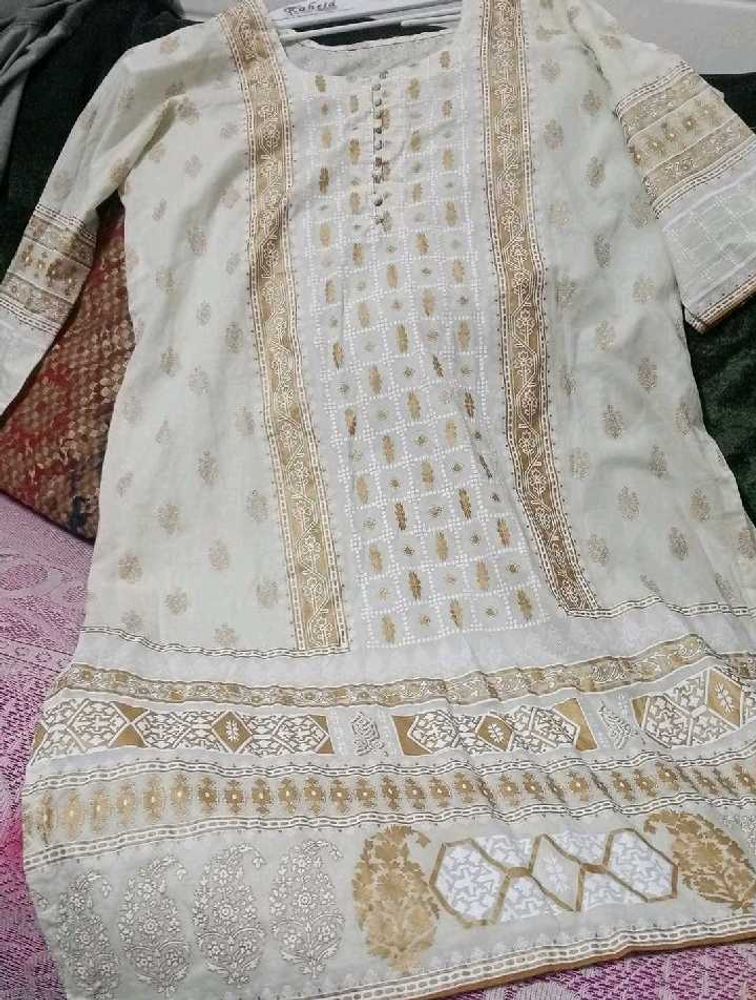 elegant printed Pakistani kurti