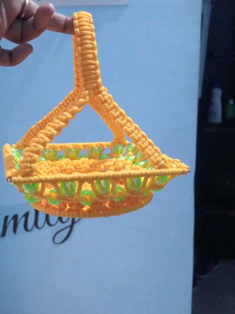 Macrame Hanging Basketfor laddu Gopal and worship