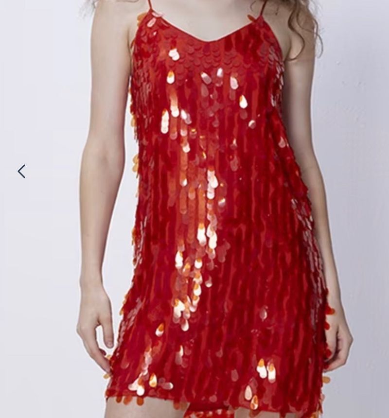 cover story Red Sequin Dress