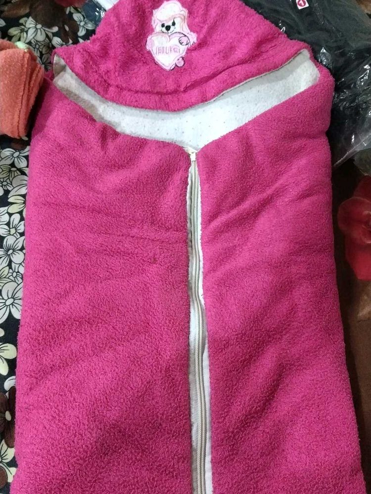 Pink Baby Bath Towel