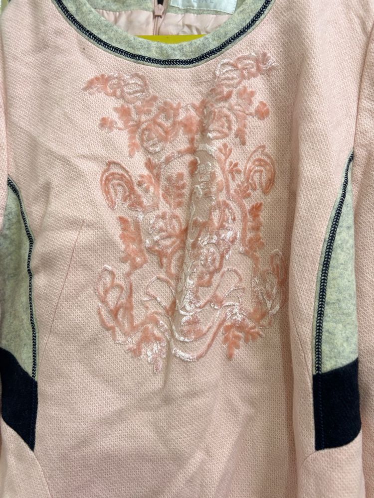 Embroidered Pink Dress