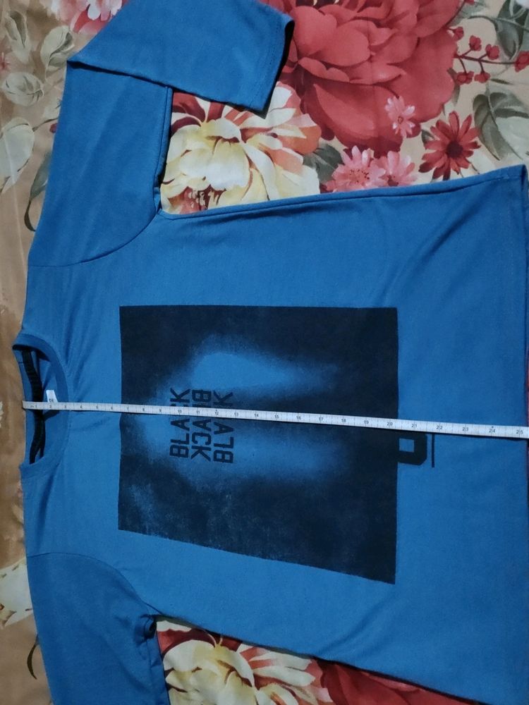 Blue Black Colored Full Sleeve T Shirt