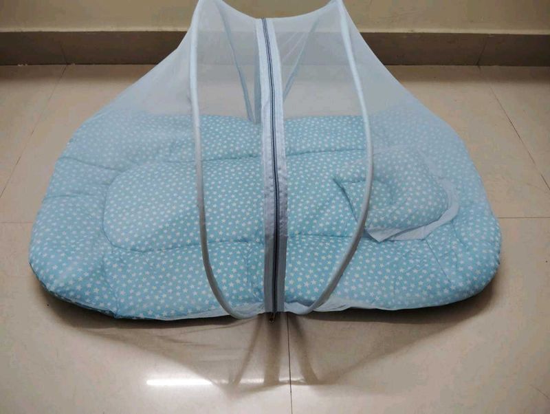 Baby Bed with Mosquito Net - Like New