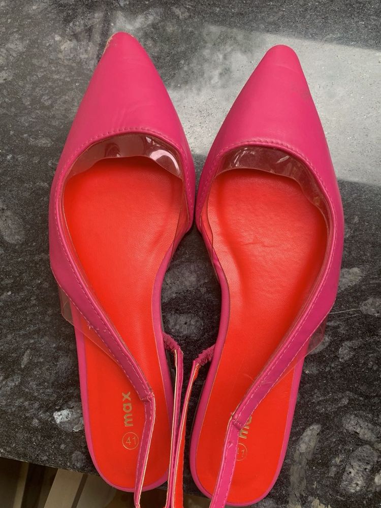 Pink Slingback Flats