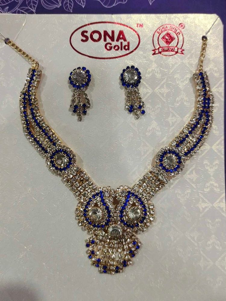 Sona Gold Necklace &amp; Earring Set