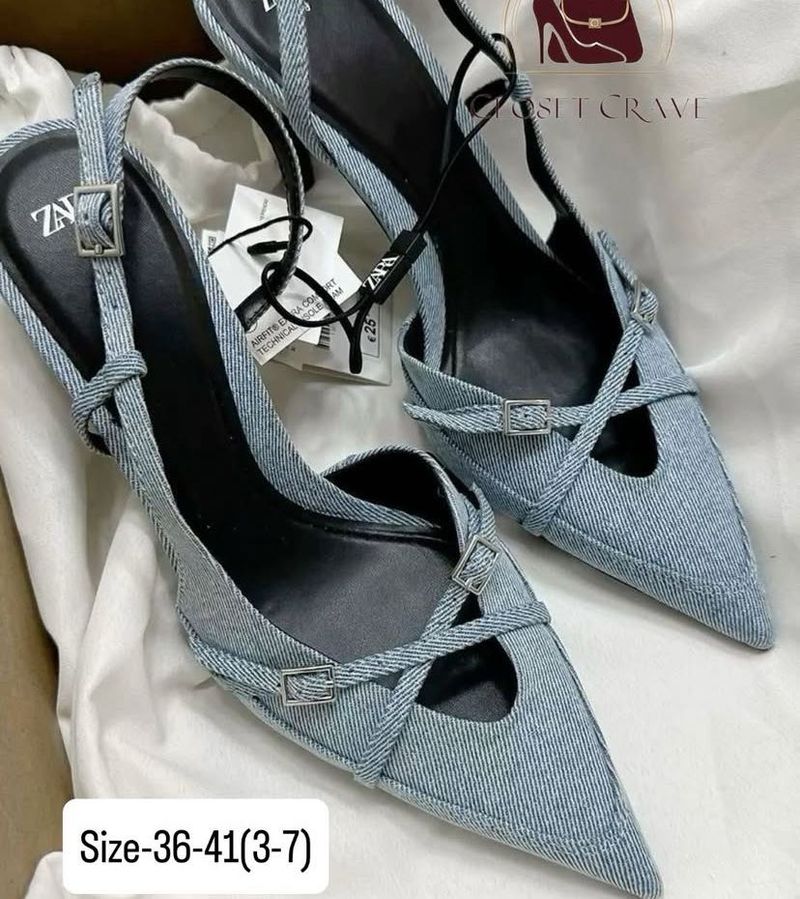 Zara Denim Viral Heel