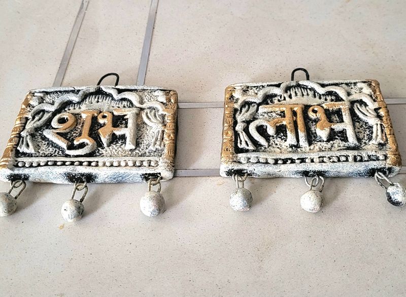 Terracotta Shubh Labh Ethanic Hanging Tile