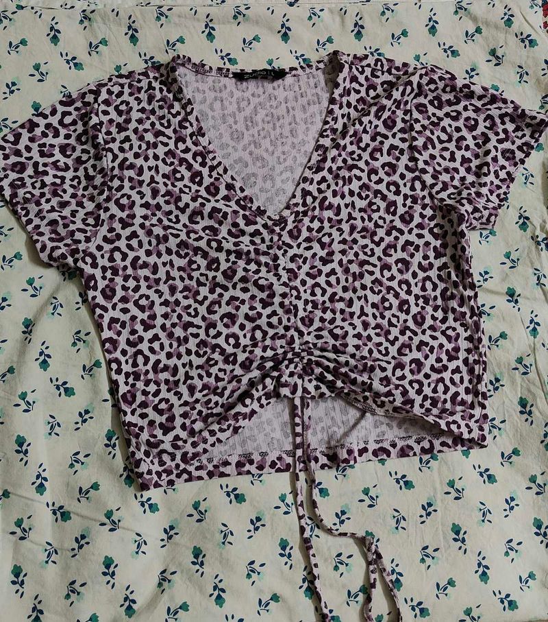 Animal Printed Crop Top