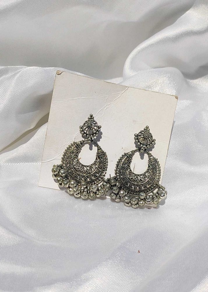 Bohemian Silver Drop Earrings