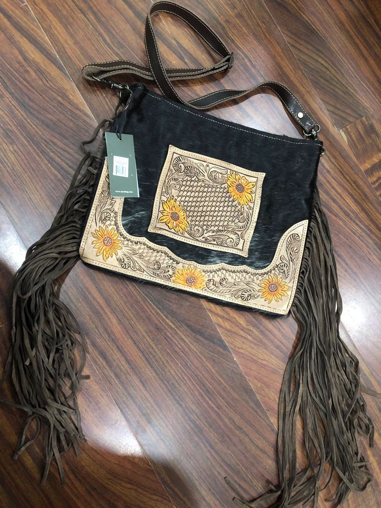 MYRA Leather Handtooled Bag S4708