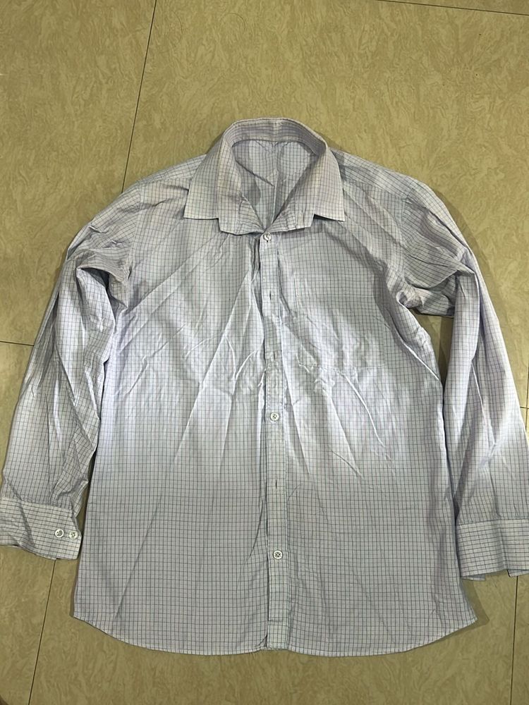 Blue &amp; White Checkered Shirt