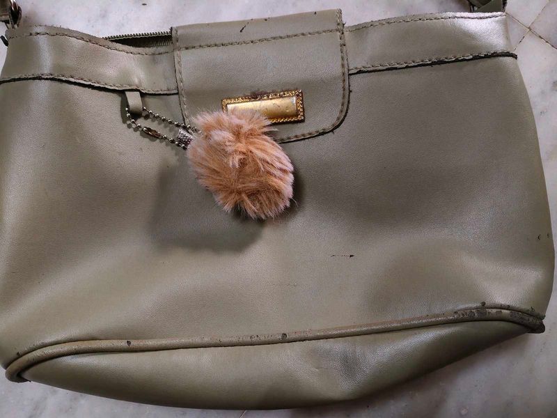 Vintage Shoulder Bag with Charm