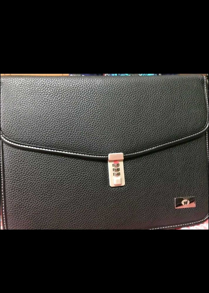 Black Leather Laptop Bag