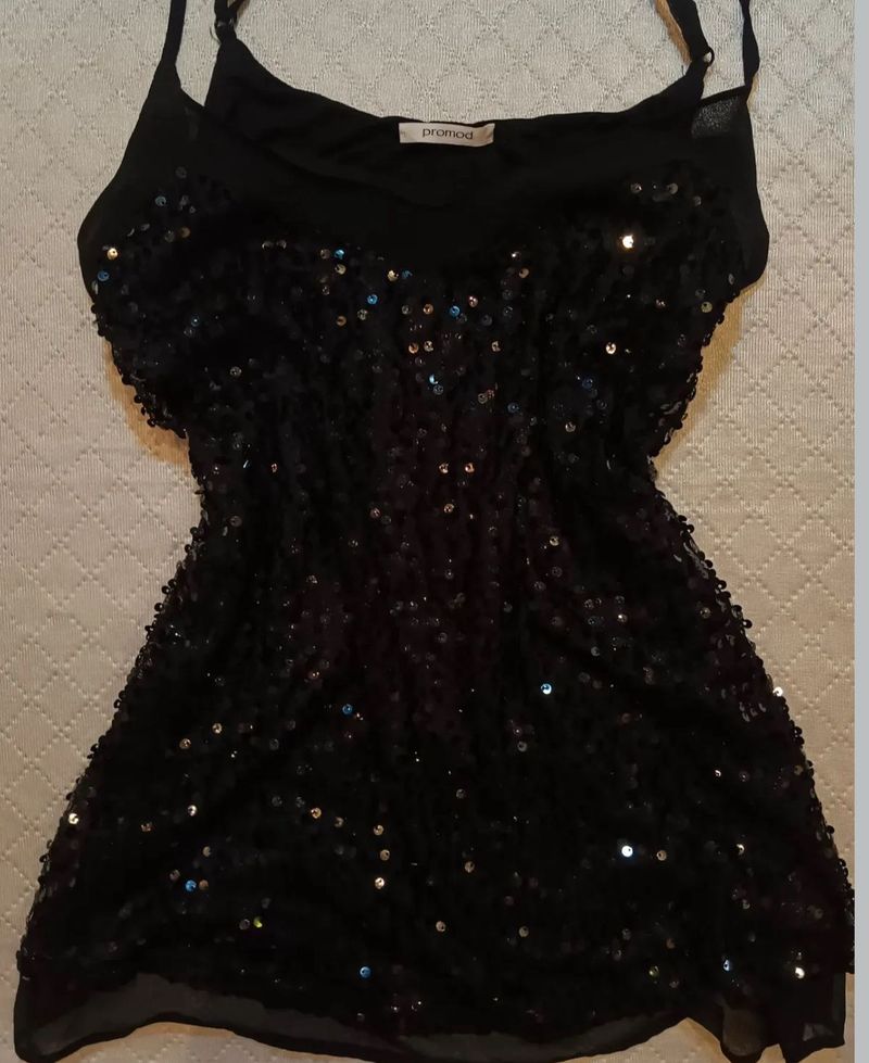 Sparkly Black Tank Top