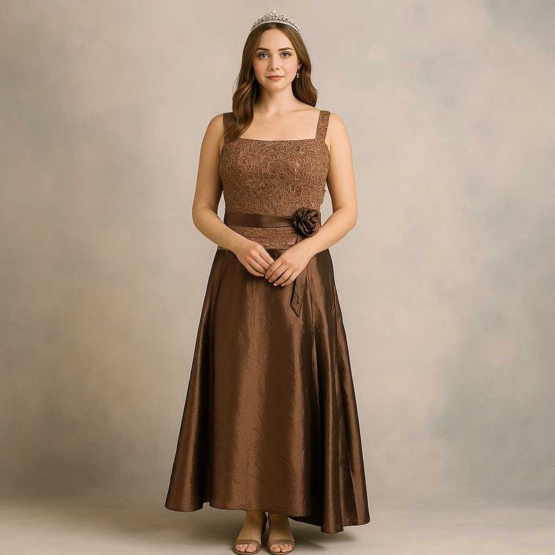 Elegant Brown Ethnic Gown