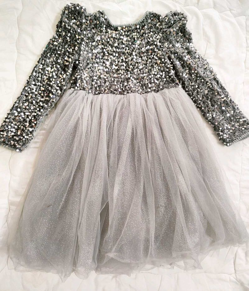 Sparkly Silver Party Dress