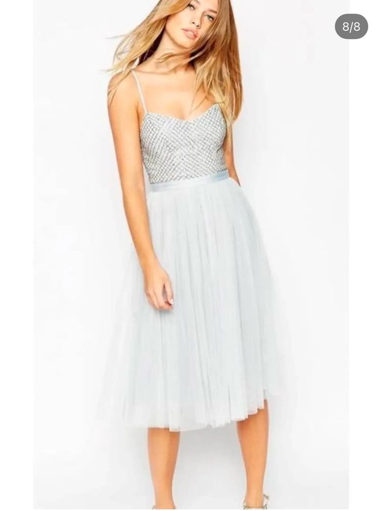 Elegant Tulle Midi Dress