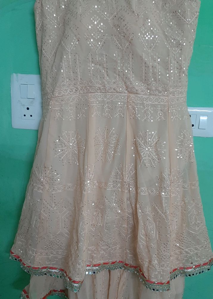 Frock And Sharara Party Wear Dress