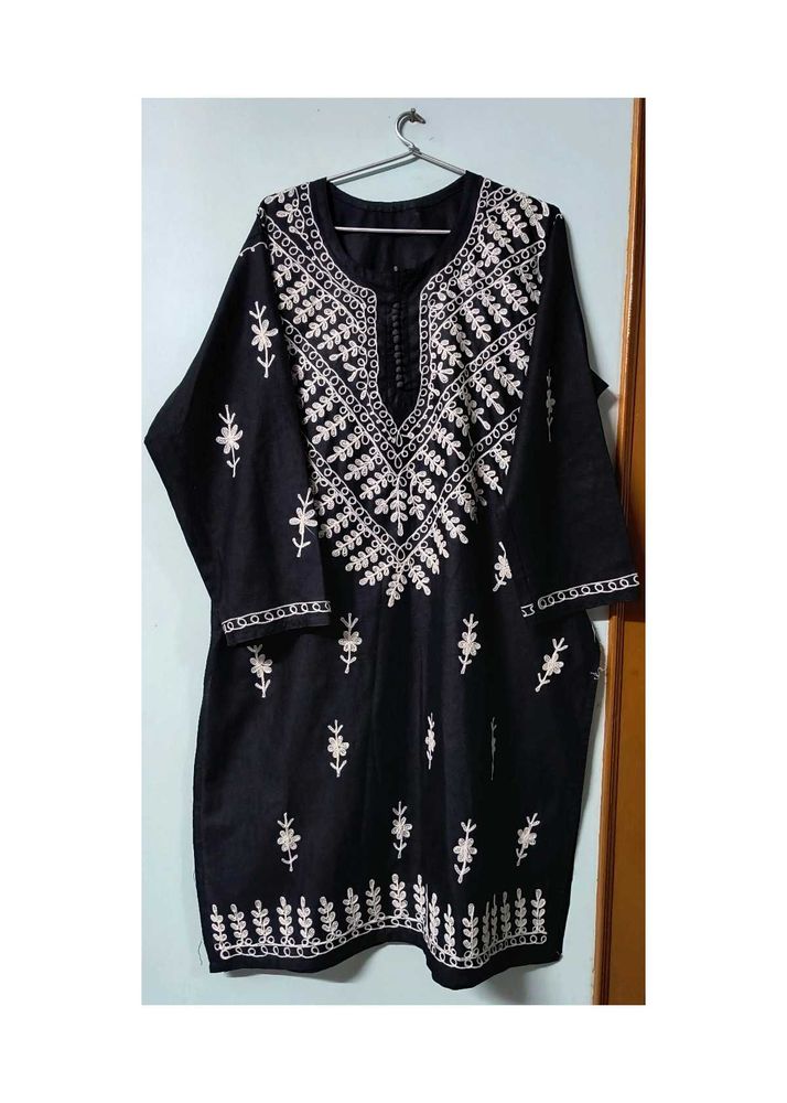 Black Chikankari Kurti