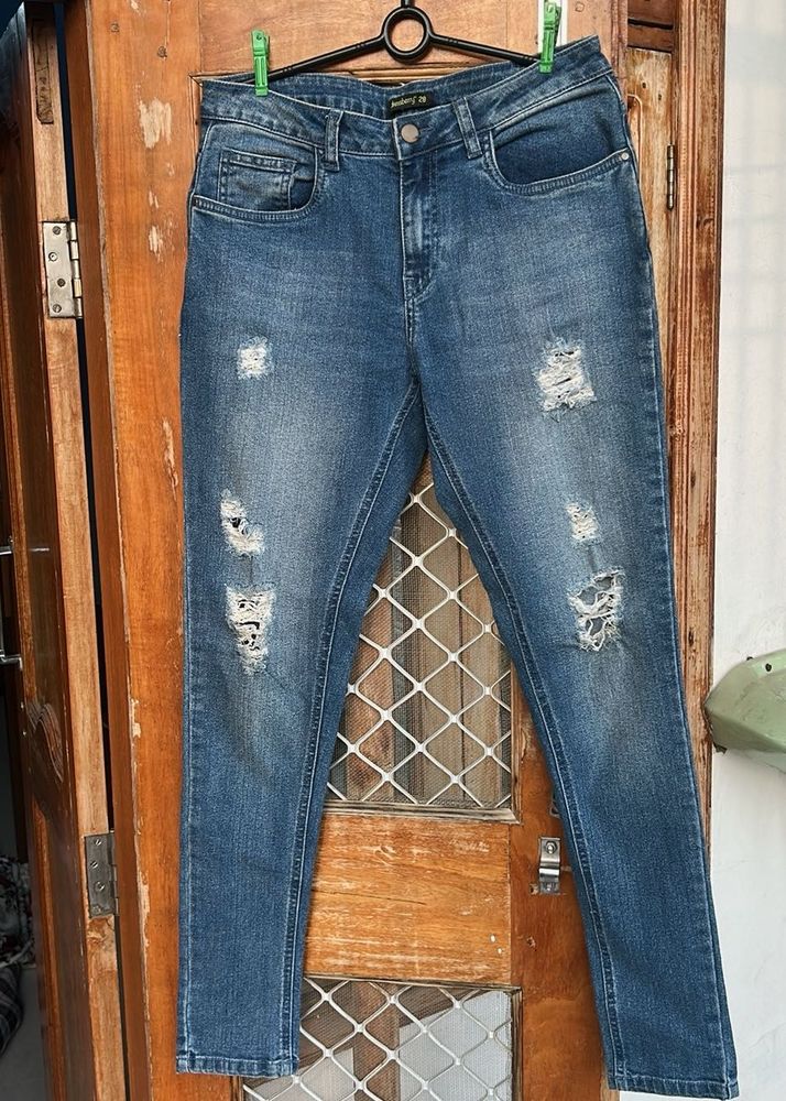Distressed Denim Jeans