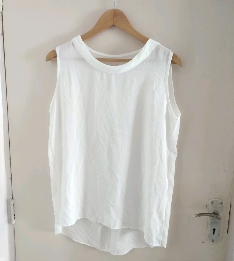 Sleeveless White Top