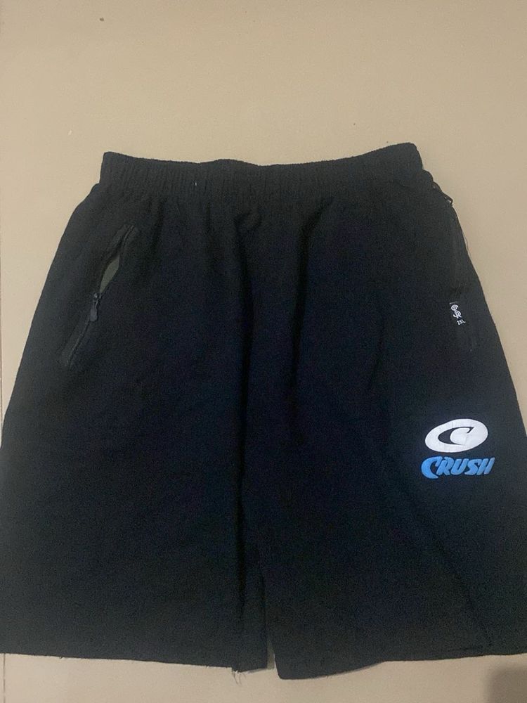 Black &#39;CRUSH&#39; Shorts