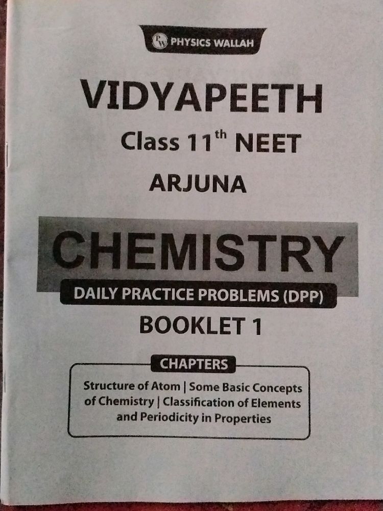 PW Vidyapeeth Class 11th Neet DPP Important