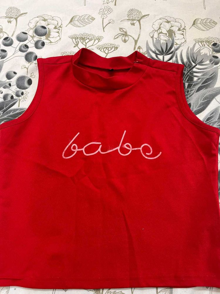 Very Beautiful Red Crop Top