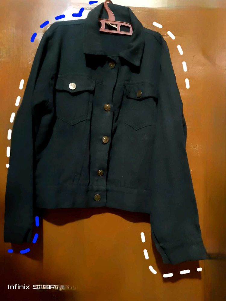 Dark Green Denim Jacket