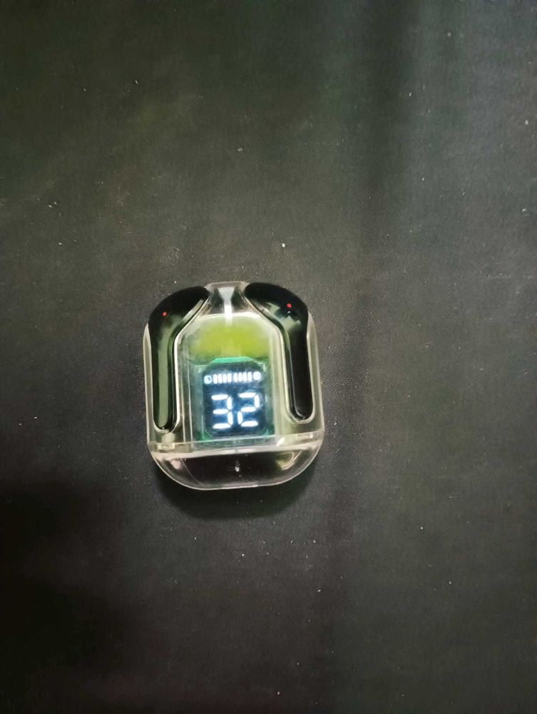 Transparent TWS Earbuds w/ Digital Display Case