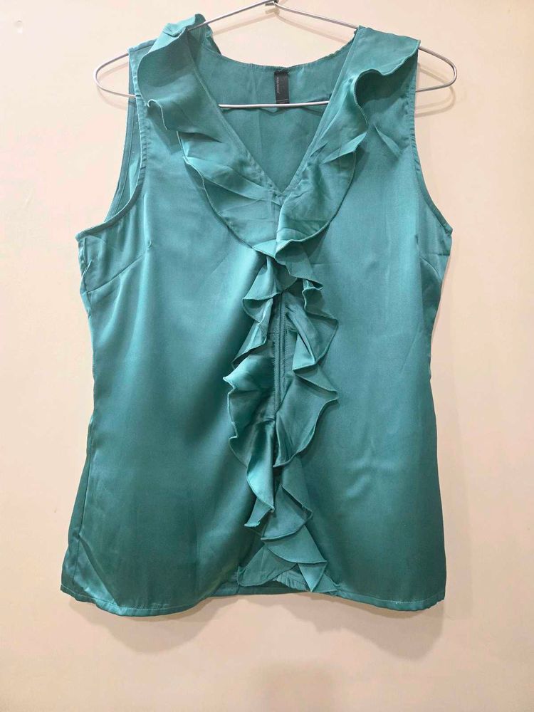 Satin Sleeveless Top