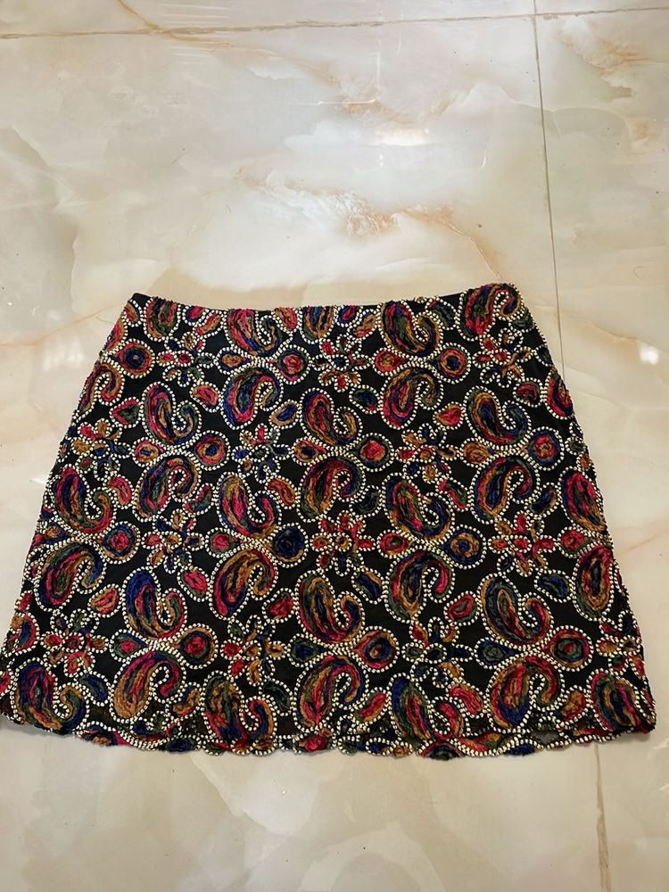 Paisley Mini Skirt