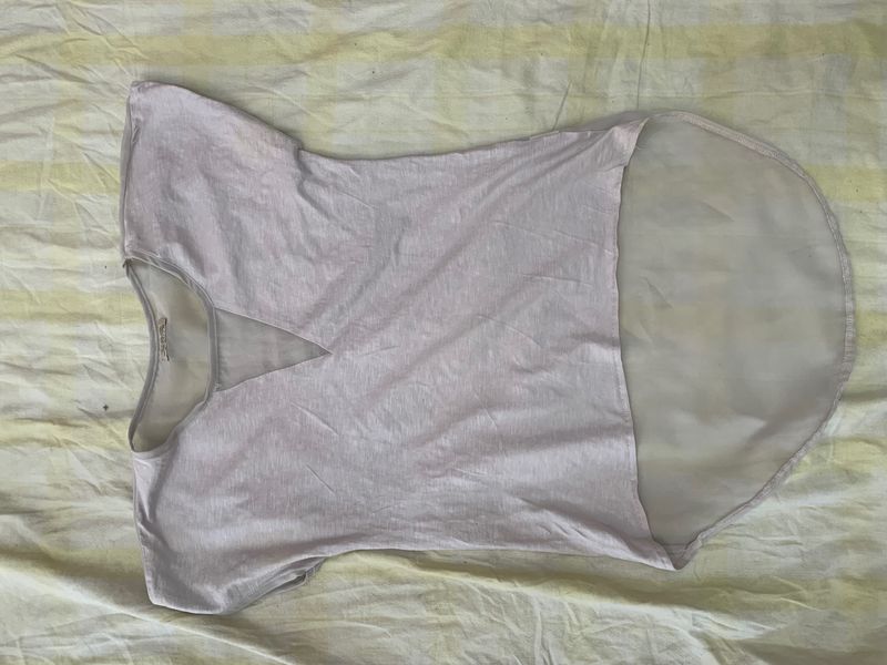 Sheer back tee shirt top