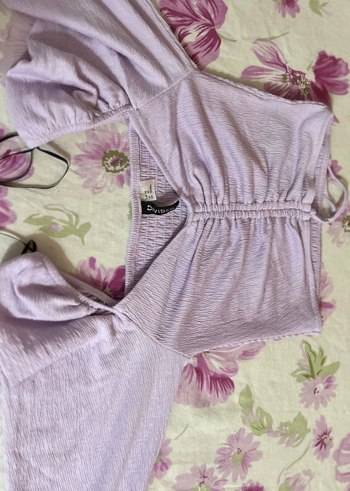 Crop Top With Elegant Color